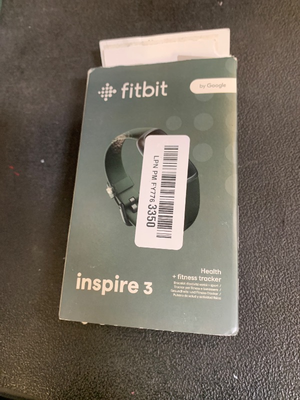 Photo 1 of Fitbit Inspire 3 Health &-Fitness-Tracker with Stress Management, Workout Intensity, Sleep Tracking, 24/7 Heart Rate and more, Midnight Zen/Black One Size (S & L Bands Included)
