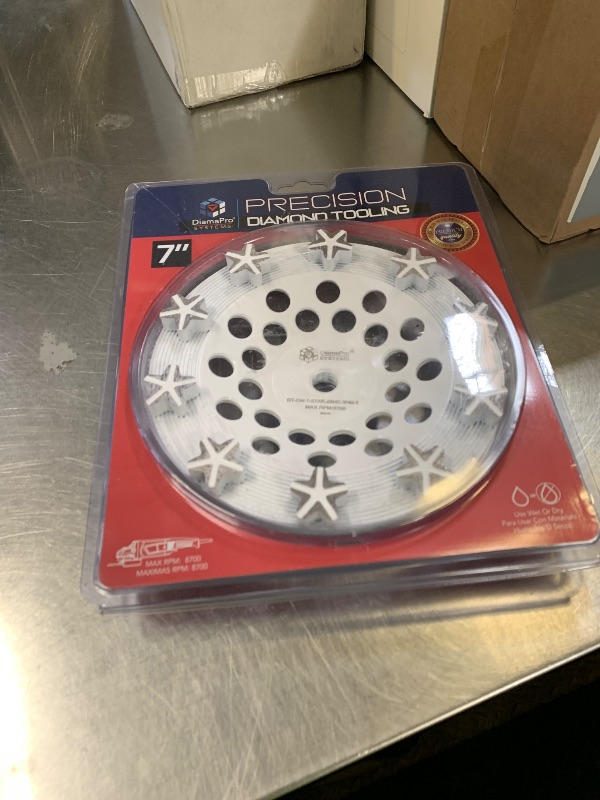 Photo 1 of DiamaPro Systems Star Threaded 7 Inch 10 Segment Turbo Concrete Grinding Cup Wheel for Grinding, Leveling, Removing Glue/Coating