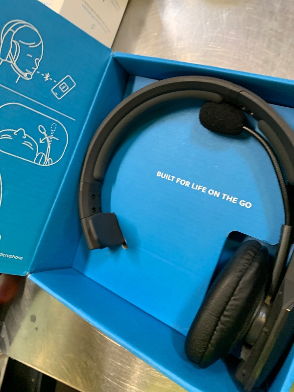 Photo 1 of BlueParrott B450-XT Mono Bluetooth Wireless Headphones 96% Noise Canceling Over Head Trucker Headset with Mic, All Day Comfort Padded Headband, 300 ft. Wireless Range, 24 hrs. Talk Time, Black