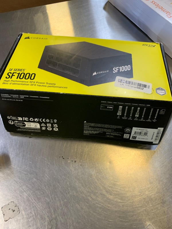 Photo 1 of CORSAIR SF1000 (2024) Fully Modular Low Noise 80 Plus Platinum ATX Power Supply – ATX 3.1 Compliant – PCIe 5.1 Ready – SFX-to-ATX Bracket Included – Black