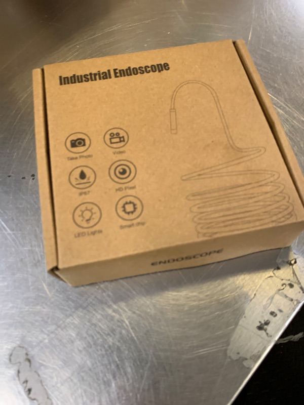 Photo 1 of [Dual-Lens] Endoscope Camera with Light, 1920P HD Borescope with 8+1 Adjustable LED Lights, IP67 Waterproof 16.5FT Semi-Rigid Snake Cord Inspection Camera for iPhone, iPad and Android Phone (Type C)