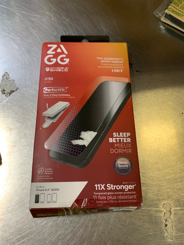 Photo 1 of ZAGG XTR5 Screen Protector for iPhone 17 - Glass, Blue Light Protection, 11X Stronger, Eyesafe CPF60 Tech, Anti-reflective Tech, Vibrant Color & Touch Sensitive Tempered Glass, Easy To Install