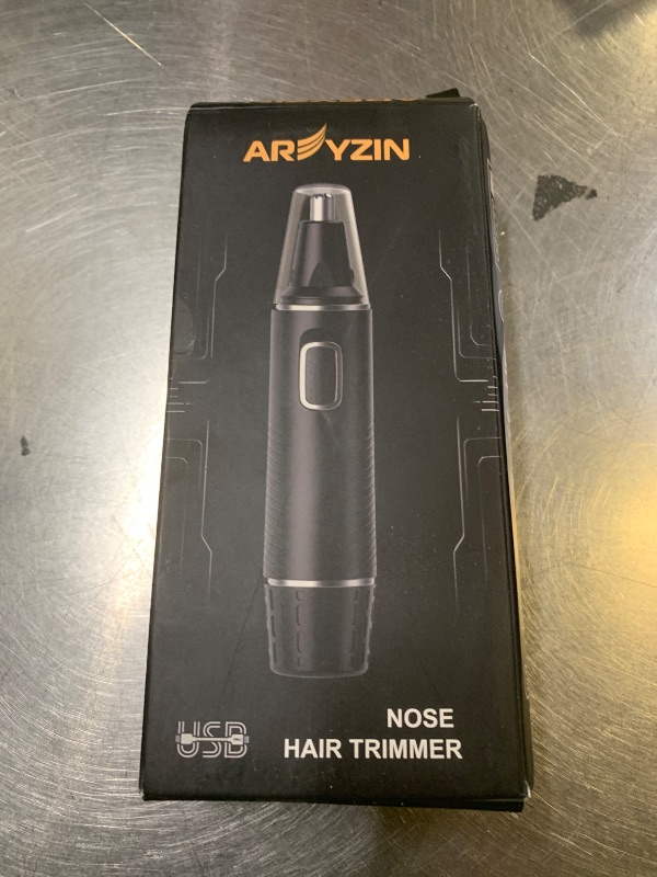 Photo 1 of **INCOMPLETE** AREYZIN Nose Hair Trimmer for Men,Rechargeable Ear and Nose Trimmer,2 in 1 Painless Professional Eyebrow & Facial Hair Trimmer with IPX7 Waterproof Dual Edge Blades (Black)