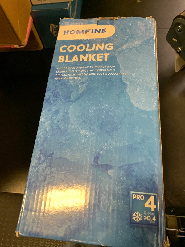 Photo 1 of HOMFINE Cooling Blankets for Hot Sleepers - Summer Blanket Thin Lightweight Breathable Soft Double Side Enhanced Cooling for Bed Couch Sofa, Keep Cool for Night Sweats (Grey, 90 x 90 inches)