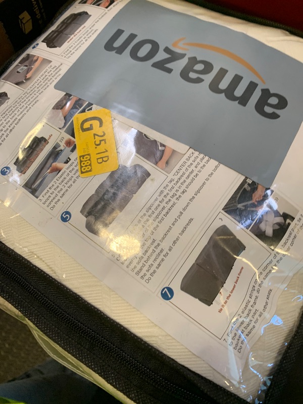 Photo 1 of ULTICOR Squared Jacquard Design 8-Pieces Recliner Sofa Covers Stretch Reclining Couch Covers for 3 Cushion Reclining Sofa Slipcovers Thick Soft Washable (3 Seater Recliner Cover, White)