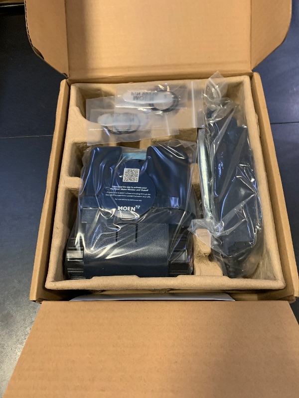 Photo 1 of Moen Flo Smart Water Monitor and Automatic Shutoff Sensor, Wi-Fi Water Leak Detector for 3/4-Inch Diameter Pipe, 900-001