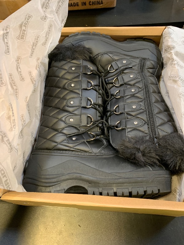 Photo 1 of POLAR Womens Waterproof Tactical Mountain Walking Snow Knee Boots - Black Leather - US11/EU42 - YC0361