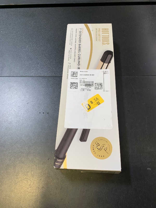 Photo 1 of HOT Tools 24K Gold Professional 1" Extended Barrel Curling Iron with Clamp for Bouncy Curls - 24K Gold Technology for Long-Lasting Results & Longer Barrel for Easy Styling