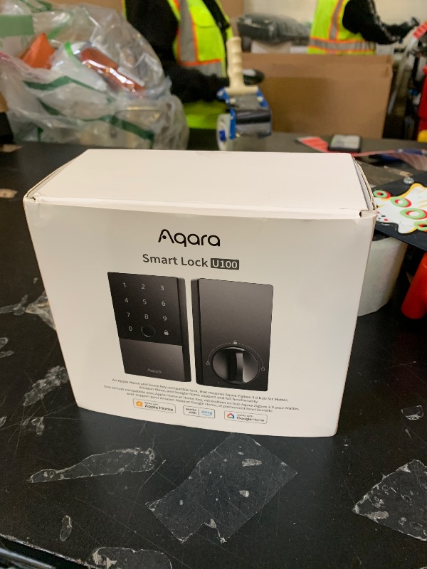 Photo 1 of Aqara Smart Lock U100, Fingerprint Keyless Entry Door Lock with Apple Home Key, Touchscreen Keypad, Bluetooth Electronic Deadbolt, IP65 Weatherproof, Supports Apple HomeKit, Alexa, Google, IFTTT, Gray