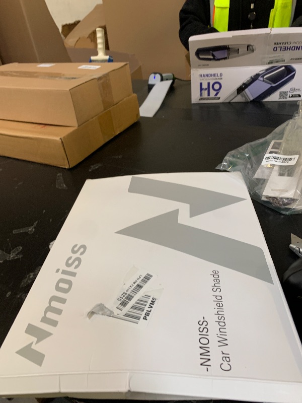 Photo 1 of [2026 Upgraded] Nmoiss Car Windshield Sun Shade [Dot Matrix Reflective Coating] Extended Edge No Light Leakage Design Cooling Protect Car Interior from UV Damage-XL