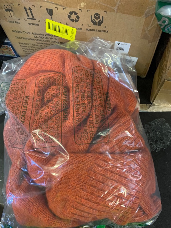Photo 1 of Brooks Brothers Mens Heavyweight Wool Ribbed Crewneck Sweatshirt Sweater, (Medium, 214402 Orange Heather)