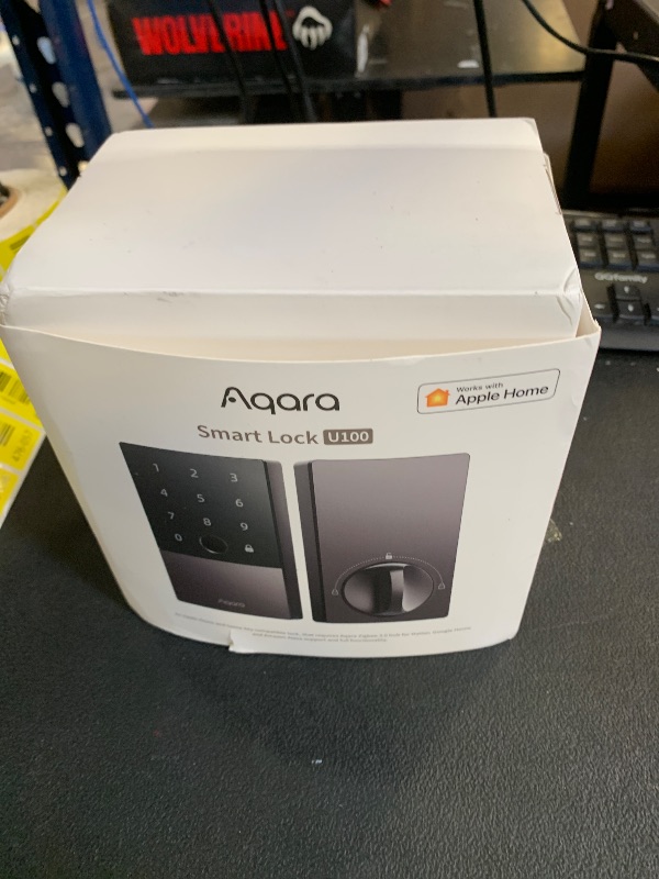 Photo 1 of Aqara Smart Lock U100, Fingerprint Keyless Entry Door Lock with Apple Home Key, Touchscreen Keypad, Bluetooth Electronic Deadbolt, IP65 Weatherproof, Supports Apple HomeKit, Alexa, Google, IFTTT, Gray