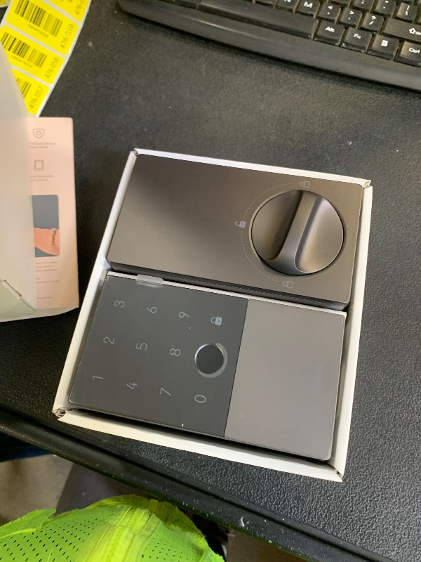 Photo 1 of Aqara Smart Lock U100, Fingerprint Keyless Entry Door Lock with Apple Home Key, Touchscreen Keypad, Bluetooth Electronic Deadbolt, IP65 Weatherproof, Supports Apple HomeKit, Alexa, Google, IFTTT, Gray