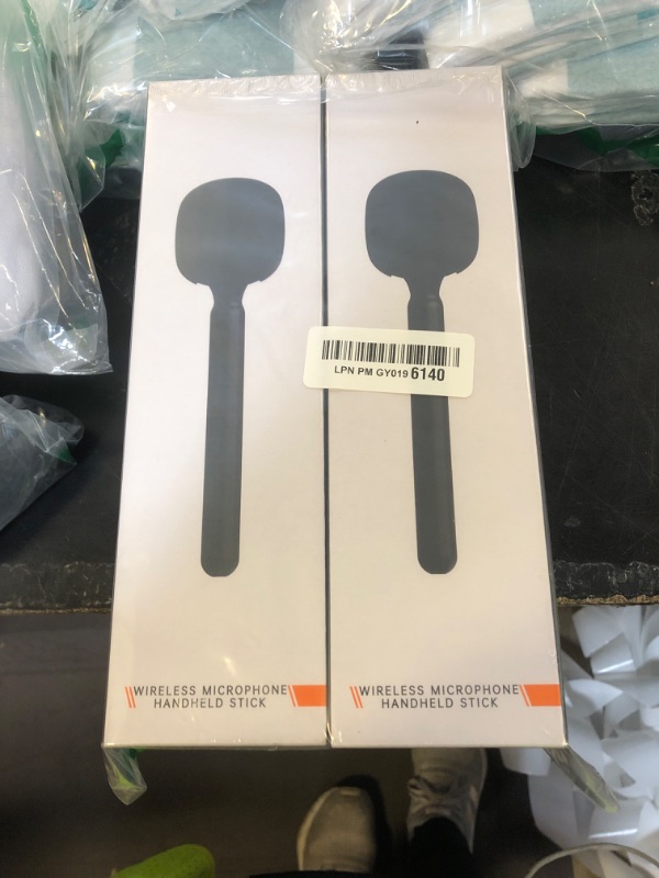 Photo 1 of ?2-Pack? TP20 Microphone Stand Handheld Interview Mic Holder for RODE & DJI Wireless GO – Compatible with Lavalier Rigs, Flag Stations, Vlogging, Podcasts, Content Creation, Live Streaming