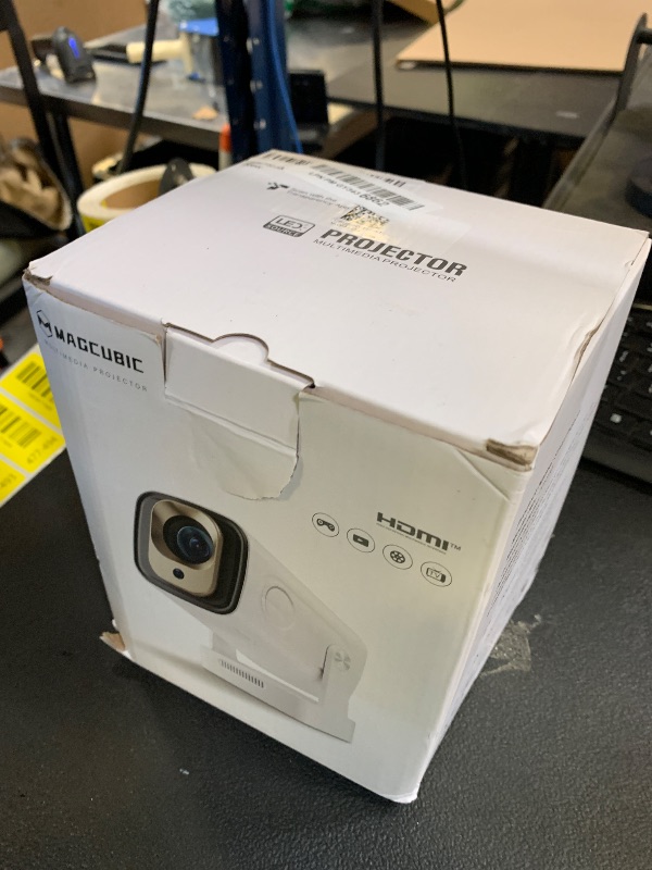 Photo 1 of ?Auto Focus&1080P?Magcubic Mini Smart Projector with 4K Support, Portable Projector with Wifi and Bluetooth, 5W Speaker, Built in Apps, Voice Control, Outdoor Movie Projector