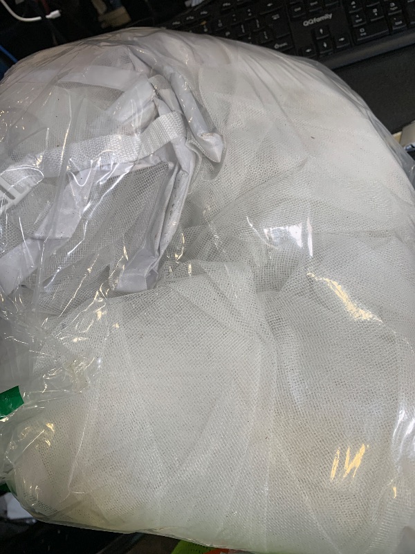 Photo 1 of Magnetic Garage Door Screen 16x8ft Mesh Net Curtain, Pets friendly, Retractable Fiberglass doors Cover Closure for Carport Patio sunroom balcony porch gazebo backyard greenhouse RV (White, for 16x8ft)