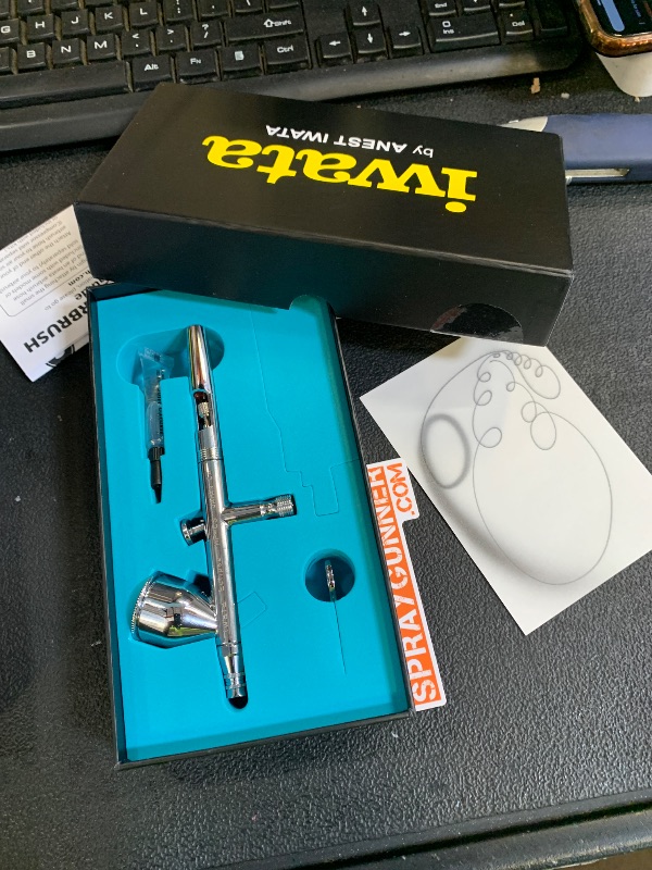 Photo 1 of Iwata Eclipse HP-CS Airbrush - Gravity Feed Dual Action, High-Flow Atomization for Fine Detail to Wide Coverage – E3 Nozzle, 0.24 oz Cup – Ideal for Artists, Model Painting, Cosplay & More