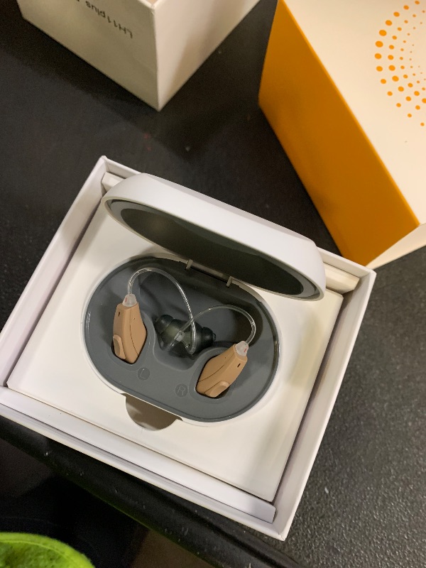 Photo 1 of Not Amplifiers True Professional Hearing Aids for Seniors with Hearing Loss - 16-Channel DSP Noise Cancellation, OTC Rechargeable BTE Hearing Aids with Charging Case