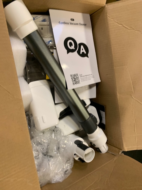 Photo 1 of Comvtu Cordless Vacuums, 80,000PRM Powerful Motor Vacuum Cleaner and 2200mAH Rechargeable Battery up to 35 Mins Worktime, 2 Adjustable Modes, Detachable Parts, Wireless Stick Vacuum (Beige White)