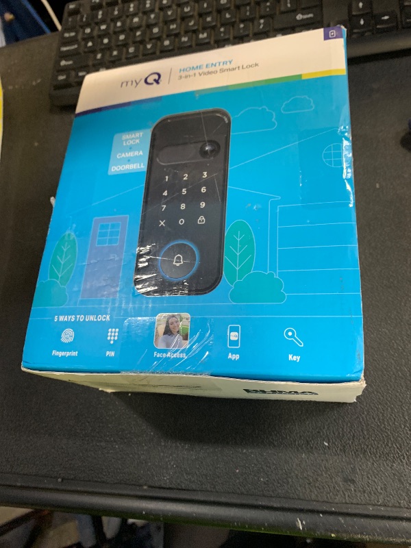 Photo 1 of myQ Secure View™ 3-in-1 Smart Lock with 2K HDR Video Doorbell Camera, Face Access, Fingerprint Access, PIN & App Control — Intelligent Entry with Built-in Camera, Color Night Vision & Two-Way Audio