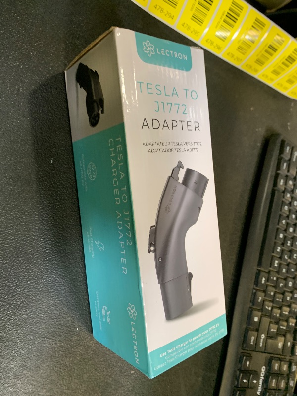 Photo 1 of Lectron Tesla to J1772 EV Charging Adapter – NACS Converter, 48 Amp & 240V, Compatible with Tesla High Powered Connectors, Destination Chargers & Mobile Connectors for J1772 Electric Vehicles (Black)