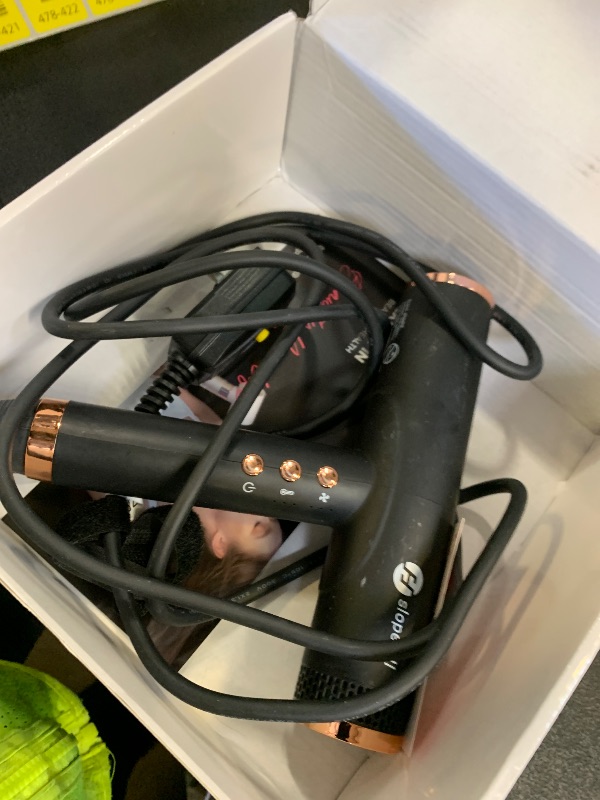 Photo 1 of slopehill Professional Ionic Hair Dryer with Diffuser - Lightweight, Compact, Powerful & Fast Salon Blow Dryer with High Speed Brushless Motor for Travel, Women & Men Ceramic, Black LH1003