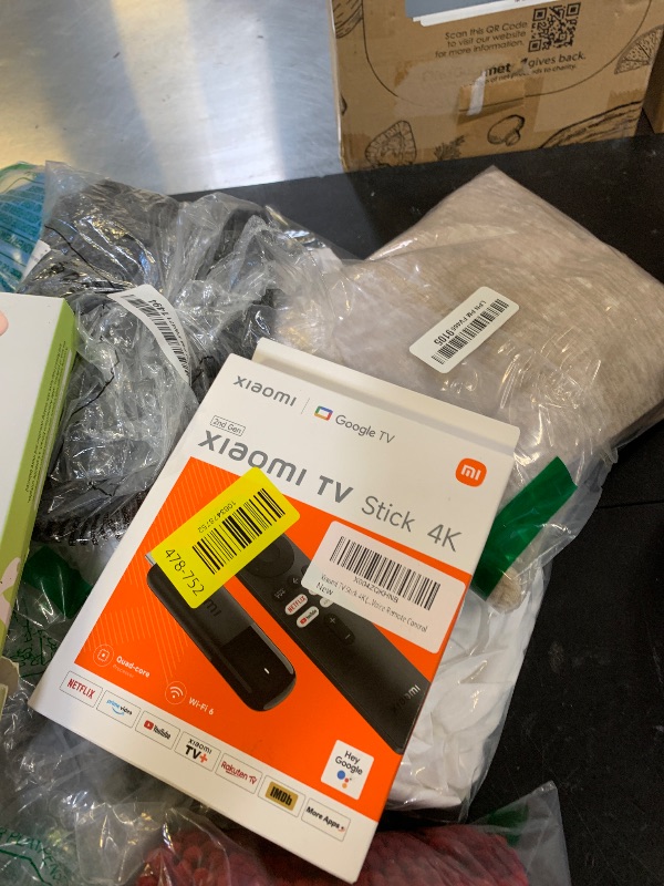 Photo 1 of Xiaomi TV Stick 4K (2nd Gen) Streaming Media Player Device Google TV Cast Dolby Vision HDR10+ Atmos Dual Band Wi-Fi 6 with 360° Bluetooth Voice Remote Control