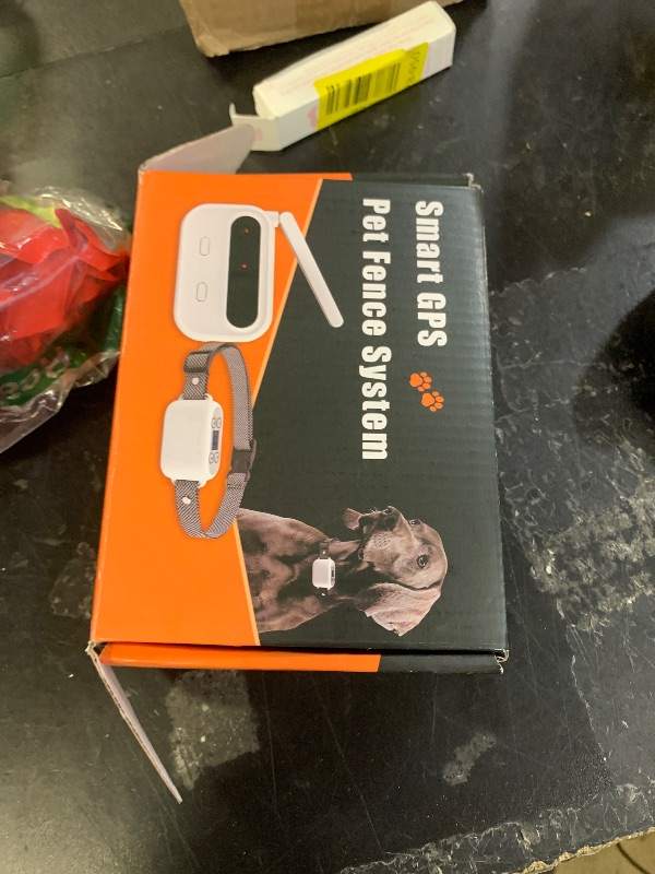 Photo 1 of GPS Wireless Dog Fence System with App Control - No Subscription & No Wire, up to 984 FT IPX7 Waterproof Electric Pet Containment Collar with Beep/Vibration/Shock, Support up to 5 Dogs(White)