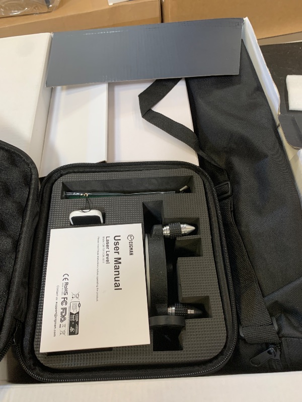 Photo 1 of CIGMAN 3D Laser Level with Tripod,Remote Control,Compact Design,4000mAh Battery,Rotary Base,3x360°Self-Leveling Green Laser Leveler for Picture Hanging and DIY Projects