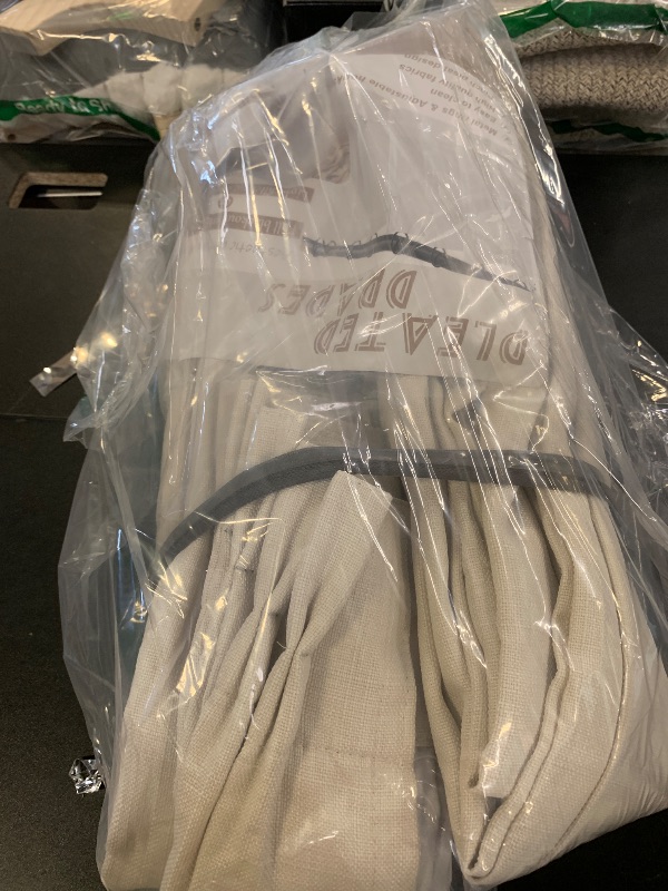 Photo 1 of Memory Trained Pinch Pleated Extra Wide 70 Inch Blackout Bedroom Curtains 96 Inches Long 2 Panels Set, Linen Thermal Soundproof Farmhouse Oatmeal Living Room Windows Curtain Natural 8 FT Length Drapes