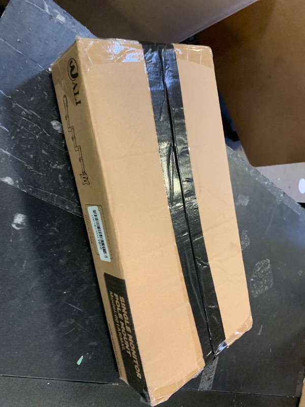 Photo 1 of WALI Single Monitor Arm, Universal 3 Tier Arm Fully Adjustable Pole Mount Bracket for WALI Monitor Mounting System (001ARMXL), Black