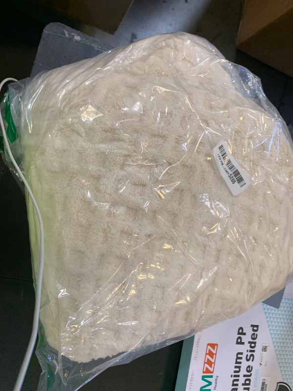 Photo 1 of Waffle Weave King Fitted Sheet Deep Pocket 15" - Ultra Soft Textured Bed Sheet with Elastic All Around - Breathable Hotel Quality Bedding, Ivory White