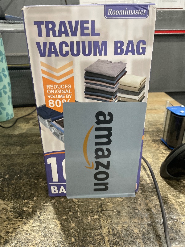 Photo 1 of 10 Pack Travel Vacuum Storage Bags with Rechargeable Wireless Electric Pump, Travel Packing Bags for Luggage and Suitcase, Carry-on Size Compression Space Saver for Clothes and Clothing