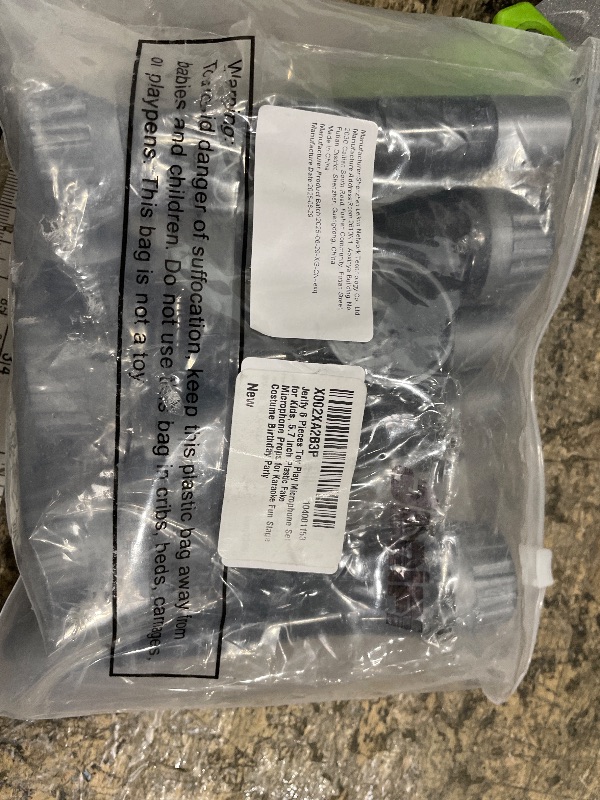 Photo 1 of **SOME DAMAGED **** Jerify 6 Pieces Toy Play Microphone Set for Kids, 5.7 Inch Plastic Fake Microphone Props for Karaoke Fun Stage Costume Birthday Party Props Birthday Halloween Party Favors