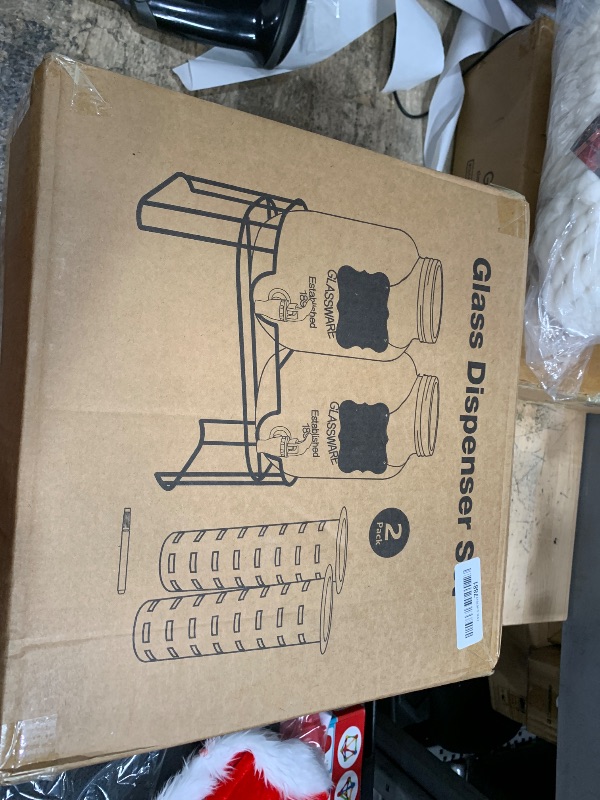 Photo 1 of 1 Gallon Glass Drink Dispensers For Parties?Lemonade Beverage Dispenser With Stand And Spigot For BBQ, Picnic, Party,Laundry Detergent Dispenser