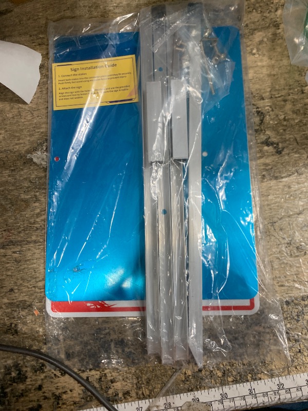 Photo 1 of (2 Pack) Keep Off Grass Sign, Stay Off Grass Signs for Yard, 8x28 Heavy Duty Aluminum Keep Off Grass Signs - Weather Resistant and Easy to Install with Long Stake (Red)