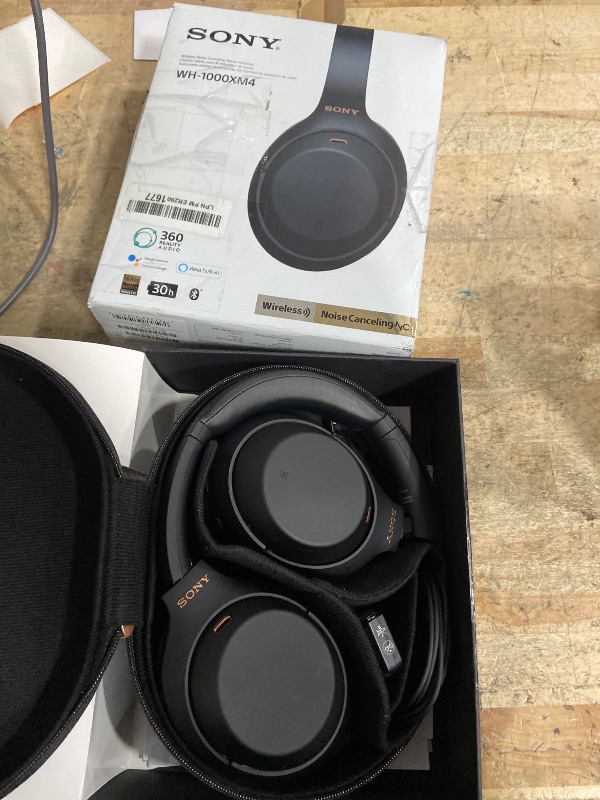 View 2 of ***(PARTS ONLY/ NON FUNCTIONAL)***Sony WH-1000XM4 Wireless Premium Noise Canceling Overhead Headphones with Mic for Phone-Call and Alexa Voice Control, Black WH1000XM4