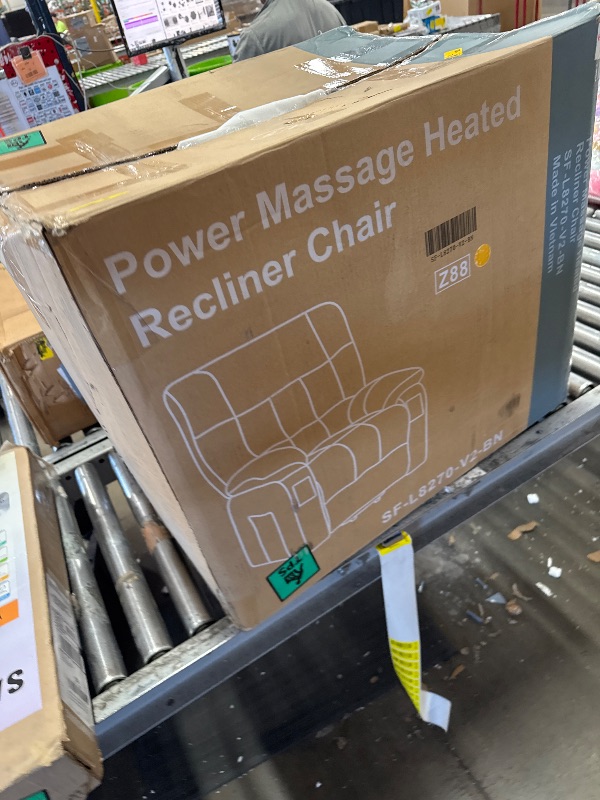 Photo 1 of *** PARTIAL SET *** Large Power Lift Recliner Chair with Massage and Heat for Elderly, Ergonomic Backrest, Infinite Adjust, 2 Side Pockets,USB and Type-C Ports, Chenille Beige