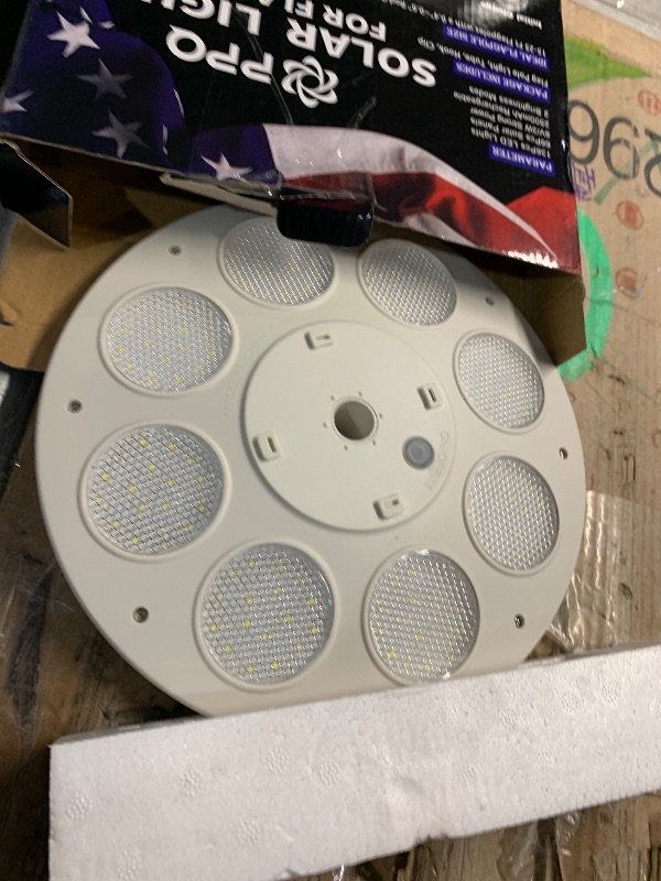 Photo 1 of ***(PARTS ONLY/ NON FUNCTIONAL)***PPQ Solar Flagpole LED Light,New 136 LED Long Lifespan Flag Pole Light for 15-25 Ft Poles,Solar Powered Waterproof Lighting on Outdoor Pole Top,10 Hour Dusk to Dawn Auto On/Off