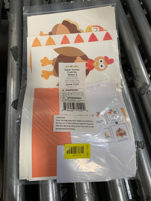 Photo 1 of 4E's Novelty Turkey Craft Kit, 4 Pcs Thanksgiving Crafts Kits for Kids, Thankful Turkey Activity Turkeys Arts and Crafts Friends Giving Kids Craft