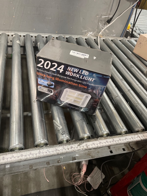 Photo 2 of AKOFUN 200W Solar Work Light Rechargeable, 16000LM Portable Camping Lights 3000K/4500K/6500K, 16000mAh Battery, IP66 Waterproof Magnetic Rechargeable Flood Light for Emergency, Camping, 2 Pack