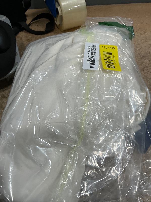 Photo 1 of 10 x 7 Feet Ivory White Backdrop Curtain for Partie, Background Curtains for Photoshoot, Birthday, Wedding, Halloween, Thanksgiving, Christmas Day, New Year Party Decorations 5Ft x 7Ft, 2 Panels