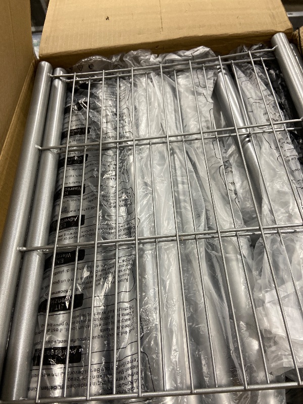 Photo 1 of ***MISSING INSTRUCTIONS/UNKNOWN MISSING /DAMAGES*** Sakugi Mobile Double Rod Clothes Rack, Freestanding Garment Organizer with Medium Load Capacity and Bottom Storage Shelf for Home Use,Silver