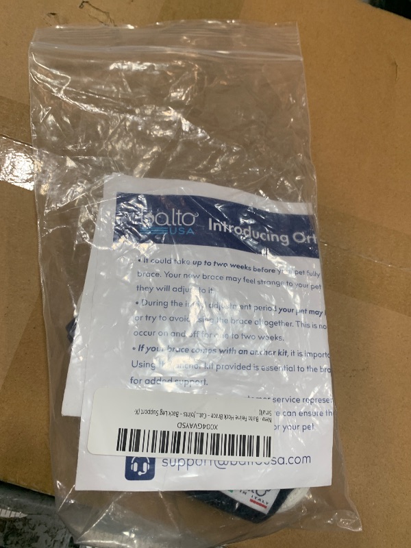 Photo 1 of  navy blue orthopedic bracing for cat 