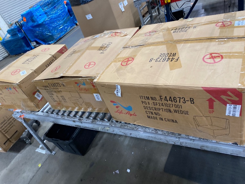 Photo 1 of **incomplete** Everest Flannel U Shape Modular Sofa with Ottoman
