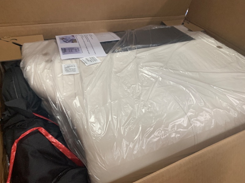Photo 1 of *2 BOXES TOTAL** KEIKI 83" Velvet Chesterfield Sofa with Rolled Arms & Nailhead Trim & 1 Ottoman, Modern 3-Seater Button Tufted Couch with High Resilience Cushion & 3 Pillow, Easy Assembly, for Living Room, White