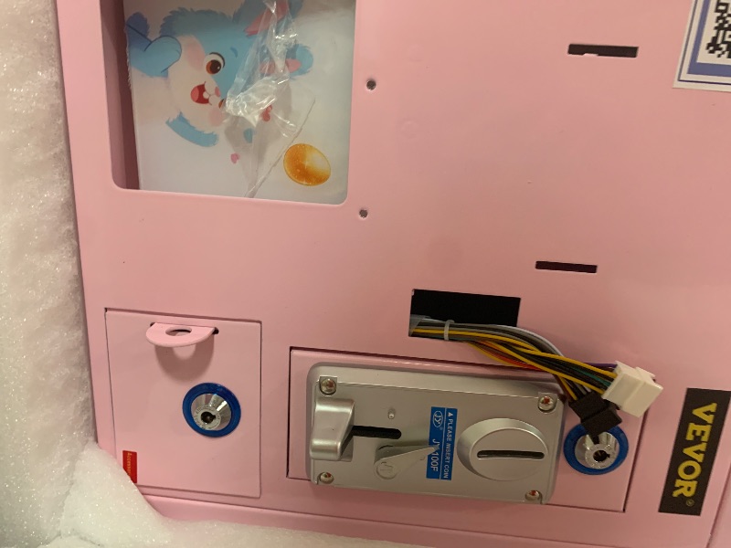 Photo 1 of (untested for part) VEVOR Claw Crane Machine, Medium-Sized Arcade Game Machine with Light & Sound, Adjustable Steel Claws, Precise Toy Candy Grabber Prize Dispenser Vending Toy, for Commercial Home Parties Cinema, Pink