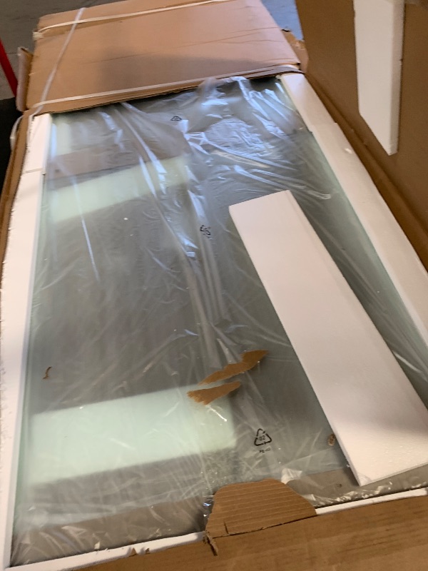 View 3 of ** only glass doors missing frame and other parts ** Bathroom Double Sliding Shower Door, 56-60" W x 76" H Frameless Shower Glass Door - 5/16" (8mm) Thick Clear Tempered Glass Door with Handle, Stainless Steel Hardware, Matte Black