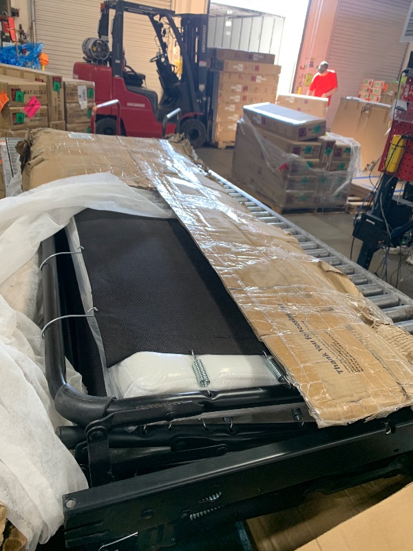 Photo 1 of (PARTRIAL SET) (BOX 2 OF 2)Marsail Pull Out Sofa Bed, Queen Size Sleeper Sofa with Memory Foam Mattress, 2 USB Charging and Removable Covers, Loveseat for Living Room, Apartment, Supports 600 LBS, Chenille Fabric, Blue