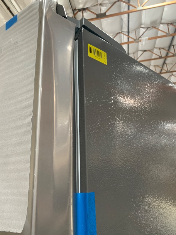 Photo 1 of (top right door damaged) (needs to be replaced) Whirlpool 36 Inch Counter-Depth 4-Door French Door Refrigerator with 19.1 Cu.ft. Capacity, Adjustable Shelves, Gallon Door Bins, Deli Drawer, In-Door-Ice® and Water, Auto Ice Maker